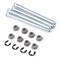 dawfall Pack-16 Car Door Hinge Kit, Door Retrofit Pin Bushing Repair Setwith E-Ring Clamp Mounting Accessories, Metal Anti-Rust Door Hinge Roller, Compatible with 1988-2002 Chevrolet GMC (Silver)