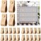 BBTO 24 Pieces PVC Leather Drawer Pulls Handmade PVC Leather Cabinet Pulls Cabinet Furniture Knobs Pull Handle Wardrobe Door Handle Pulls Knob for Dresser Drawers Cabinet (Light Brown)