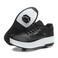 Wooowyet Roller Skate Shoes for Girls Kids Boys Fashion Wheeled Sneakers Retractable Roller Skating Shoes with Wheels Wheelies Rolling Little Kids Black Size 13