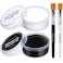 BOBISUKA Blank in the Dark Black + White Oil Face Body Paint Set, Large Capacity Professional Paint Palette Kit with Brushes for Art Theater Halloween Party Cosplay Clown Sfx Makeup for Adults