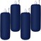4 Packs Boat Fender Cover 10" x 26" Fleece Marine Bumper Covers for Center Rope Tube Style Fenders (Boat Fender Not Included) (Navy Blue)