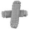 AOLEBA Boat Dock Lines 3/8&#39;&#39; x 15&#39; Dock Line for Boats, Double Braided Nylon Boat Rope, Boat Lines for Docking with Loop, Mooring Lines Marine Rope Set - 2 Pack (Silver)