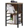 MNEETRUNG Small Bookcase,3 Tier Industrial Bookshelf with Metal Frame and Backboard,Low Rustic Brown Book Shelf,Small Book case for Small Spaces,Living Room,Bedroom and Home Office