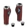 Bike Handlebar Grips Ergonomic, 2 Sides Locking, TPR Rubber Anti-Slip Handle Grip, PU Leather Bicycle Grips Fits (Brown)