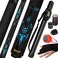 IgnatGames 2-Pieces Pool Cue Stick - 58" Canadian Maple Professional Billiard Pool Cues Sticks with Low Deflection Shaft + Hard Case, 3 in 1 Pool Stick Tip Tool, 3 Finger Glove and Chalk Holder