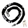 Bike Chain Lock, Bicycle Lock with 2 Keys, Bike Locks Heavy Duty Anti Theft, Bike Lock Chains for Motorbikes, Trucks, Iron Gates, Trolleys, Scooters (Black)