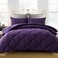 Decroom Lightweight Full Comforter Set with 2 Pillow Sham - 3 Pieces Set - Quilted Down Alternative Comforter/Duvet Insert for All Season - Purple - Full Size