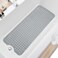 TEESHLY Bath Tub and Shower Mats, Non Slip 40 x 16 Inch Extra Large Bathtub Mat, Machine Washable Bathmat with Drain Holes, Suction Cups for Bathroom Floor, Gray