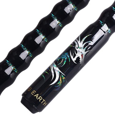 AB Earth 58" Pool Cue/Pool Stick Ergonomic Design Hardwood Canadian Maple 13mm Tip 18-21oz Billiard Cue B1SN, Black Dragon 18oz