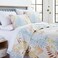 Southshore Fine Living, Inc. Tropic Leaf Collection, Twin XL Quilt Set, Soft Microfiber Fabric, Oversized Quilt Bedding for All Seasons, Lightweight Coverlet with 1 Pillow Sham, Twin/XL Quilts, Cream