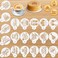 20 Pieces Birthday Cookie Stencil Templates Decoration Cookie Stencil for Birthday Coffee Cake Stencil Templates Reusable Stencil Painting Mold Tools, Dessert, Coffee Decorating Mold(Cake Style)