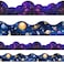 Galaxy Scalloped Borders Outer Space Straight Borders Trim Night Sky Bulletin Board Classroom Bulletin Board Wall Decor Back to School Bulletin Trim Borders for Chalkboard Whiteboard(79 ft)