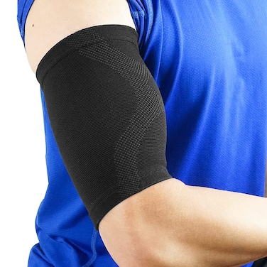 Luwint Bicep Tendonitis Brace, Knitted Compression Upper Arm Sleeve Support, 1 Pair (Small)