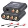 AtNeDcVh RCA / 3.5mm Port 1 in 2 Out / 2 in 1 Out Bi-Directional Audio Switcher, 2-Way Stereo L/R Sound Channel Speaker Headphone Audio Switch Selector Splitter Box