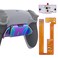 eXtremeRate Rainbow Blue Purple Real Metal Buttons RMB RISE4 Remap Kit for PS5 Controller BDM-030 040 050, Gray Rubberized Grip New Hope Gray Back Shell Upgrade Board Back Buttons for PS5 Controller