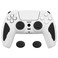 PlayVital Knight Edition White &amp; Black Two Tone Anti-Slip Silicone Cover Skin for ps5 Controller, Soft Rubber Case for ps5 Wireless Controller with Thumb Grip Caps