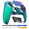 eXtremeRate Luna Redesigned Front Shell Touchpad Compatible with ps5 Controller BDM-010 020 030 040 050, Chameleon Green Purple Replacement Faceplate Touch Pad Cover Compatible with ps5 Controller
