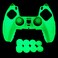 HLRAO Glow in The Dark PS5 Controller Skin,Green Cute Cat Paw Silicone Cover Skins Compatible with PlayStation 5 Controller,Include 8 PCS Thumb Grips Glow and 2 Grips Glow Accessories.
