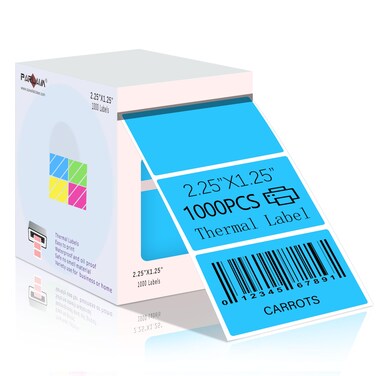 PARLAIM Direct Thermal Labels 2.25 in x 1.25 Inch, FBA Labels UPC Barcode Thermal Printer Labels, Self-Adhesive Address Shipping Thermal Label Stickers Roll/1000 Labels (Sky Blue)