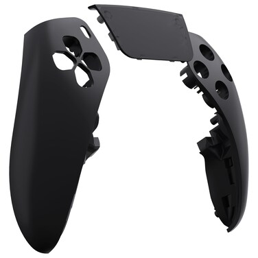 eXtremeRate Left Right Front Top Shell with Touchpad Compatible with ps5 Edge Controller, Black DIY Replacement Faceplate Shell Custom Touch Pad Cover Compatible with ps5 Edge Controller