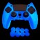 HLRAO Glow in The Dark PS5 Controller Skin,Blue Cute Cat Paw Silicone Cover Skins Compatible with PlayStation 5 Controller,Include 8 PCS Thumb Grips Glow and 2 Cat Paw Grips Caps Accessories.