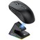 MAMBASNAKE Attack Shark X6 Wireless Gaming Mouse,RGB Magnetic Charging Dock,49g Ultralight X3 Upgrade,Tri-Mode 2.4GHz/BT5.2/USB-C,PAW3395 Sensor 26KDPI,G502 Programmable Mice for Win/Mac - Black