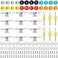 Jexine 6 Sets DIY Fingerboard Kit Fingerboard Accessories Mini Finger Skateboard Parts Include 12 Brackets 54 Screws 30 Nuts 6 Screwdriver 24 Fingerboard Wheels Tool for 96mm (Colorful)