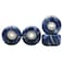 RACOFSB Fingerboard Wheels with Bearing CNC Lathed Swirl Color New Material (Blue Mix)