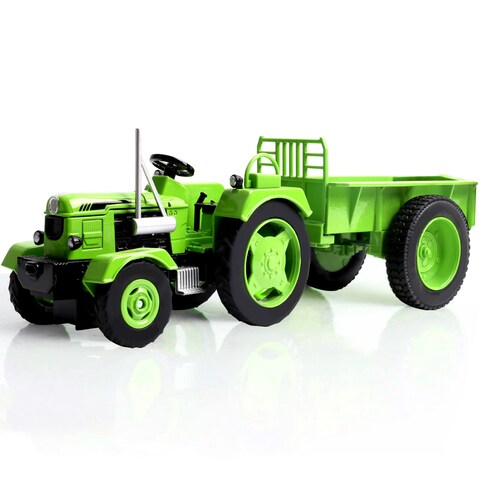 FUBARBAR Kids Tractor Toy Metal Truck Toy Farm Trailer Playset Outdoor Farm Scale Model Vehicle for Boys and Girls, for Ages 18 Months to 6 Years Old