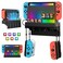 Switch Wall Mount for Nintendo Switch and Switch OLED, Game Holder Stand with Light, Console Shelf for Charging Dock, 7 Game Card Slots,4 Controller Accessories Kit Storage Compatible with Joy Con