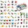 75 Pieces Fake Bugs Toy Assorted Play Bugs Insect Toys Figures Mini Realistic Insect Toys Random Plastic Insects Bug Toys with Storage Box for Children Insect Themed Halloween Party (Cool Style)