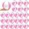 Lunmon 24 Pieces Pink and White Inflatable Beach Ball Round Pool PVC Balls Bulk Pool Party Favors Blow up Pool Game Toys for Swimming Pool Summer Hawaiian Tropical Theme Party Supplies (8 Inch)