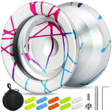 X8 Professional Yoyo for Kids 8-12 Above, Unresponsive Yoyo for Finger Spin Tricks，Metal Responsive Yoyo for Beginners and Adults, Pro Yoyo Ball with 10 Yoyo Strings, Yoyo Case, Yoyo Bearing Kits