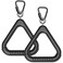 Dolibest 2PCS Monkey Bars, Triangle Trapeze Swing Bar with 2PCS Triangle Carabiners, Outdoor Play Equipment, Swing Set Accessories Monkey Rings, Obstacle Ring Swing Toys Set for Kids, Black
