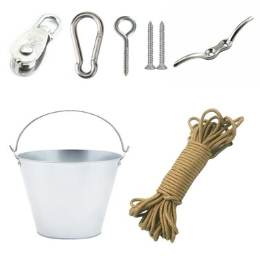 Treehouse Bucket Kit   Treehouse Accessories   Outdoor playset   Playground attachments   Kits for Backyard   Play Equipment Accessories for Kids   Bucket Pulley System
