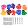 QKDS Rock Climbing Holds for Kids, 10Pcs Climbing Stones with 20pcs Mounting Install Screws, Multicoloured Wall Climbing Stones for Indoor Outdoor Playground Play Set(Inflation Screws)
