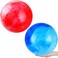 GCQJOQ 2 Pcs 15 Inch Marbleized Bouncy Balls for Kids Large-Sized Ball Inflatable Rubber Playground Sensory Balls for Beach Pets Indoor Outdoor Kickball Water Balls