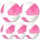 Whaline 5Pcs Inflatable Beach Ball 24 &amp; 16 Inch Round Pool PVC Balls Cute Game Toys for Summer Hawaiian Tropical Theme Beach Party Decorations Water Sand Game Accessory (Pink and White)