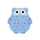 Push Pop Bubble Fidget Sensory Toy, Silicone Stress Relief Popping Toy, ABC Alphabet Owl Shaped Educational Learning Tools for Toddlers Kids Students (Black Letters-Blue)