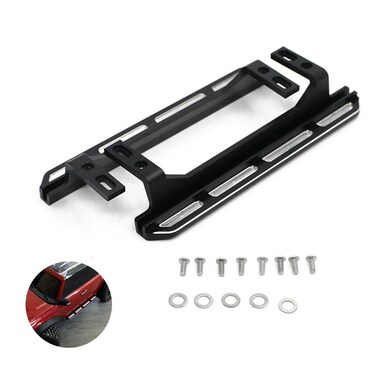 Finrarbei RC Car Side Steps 1 10 Scale, Metal Foot Pedal Upgrade Parts Compatible to TRX4 1/10 Scale Model Car Off-Road Vehicle, Black