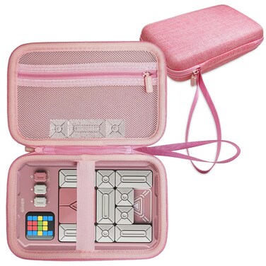 JCHPINE Hard Carrying Case for GiiKER Super Slide Brain Games, Protective Storage Holder for GiiKER Brain Teaser Puzzles Interactive Handheld Game Console Accessories (Case Only) (Pink)