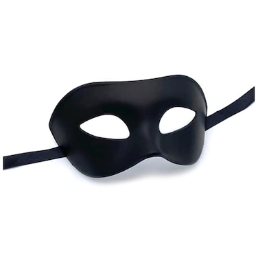 Liatunou Men's Masquerade Mask Half Face Mask for Ball Proms and Halloween (Dark Balck)