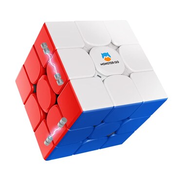 GAN Monster Go MG3M Magnetic 3x3 Speed Cube, Stickerless Adjustable Elasticity Magnetic 3x3 Budget Cube Premium Spinning Feel, Professional 3x3 Speed Cube Smooth &amp; Fast Frosted Surface