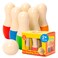 Shumee Wooden Bowling Set for 2 3 4 5 6+ Year Old Kids   Indoor Toddler Toys   Gifts   Family Party Games   Holiday   6 pins &amp; 1 Ball   Child Safe &amp; Non Toxic