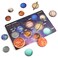 BLAZPATH Solar System Wooden Puzzle Toy Model for Kid 3-5, Toddler Montessori Movable Planet Name Board Game, Outer Space Themed Imaginary Sensory Play Gift, Preschool Science Stem Learning Activity