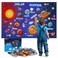 OKOOKO Solar System Felt Story Board Set 41PCS 43x29inch Outer Space Universe Storytelling with Hooks Astronaut Planets Galaxy Preschool Craft Early Learning Interactive Play Kit for Toddlers Kids