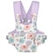 GAGAKU Baby Doll Carrier for Kids Stuffed Animal Carrier Reborn Baby Carrier with Adjustable Straps for American Girl Doll Bitty Baby Doll Accessories - Purple (Flowers)
