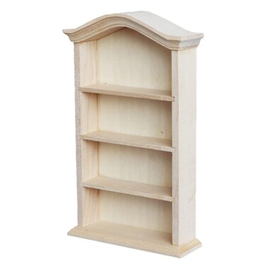 Toyvian Dollhouse Wooden Bookshelf Doll Miniature Furniture Mini Bookshelf Dollhouse Shelf Dollhouse Cabinet Scene Miniature House Bookcase Fairy Cabinet Miniature Dollhouse Accessories 1/12