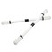 Hitefu 2PCS Spinning Pen, White Finger Spinner Pen Rotating Pen Spinning Trainer, Gaming Trick Pen Mod for Student &amp; Adults