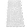 KEPSWET Sunflower Cotton Handmade Crochet Lace Rectangle Table Runner Coffee Table Decor (14x60 inch, White)